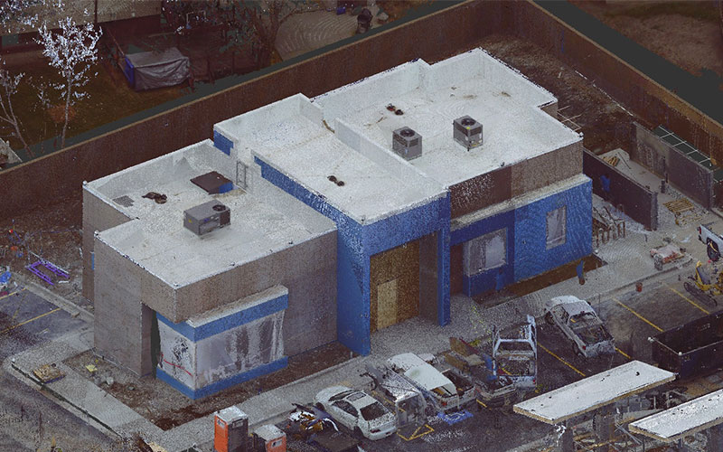 3D laser scan aerial view