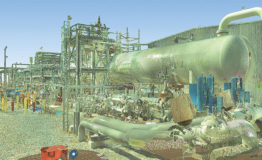 Scan to model - Scanned refinery